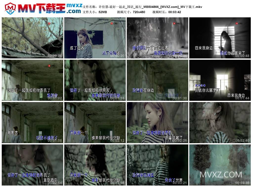 许佳慧-说好一起走_国语_流行_MB504866